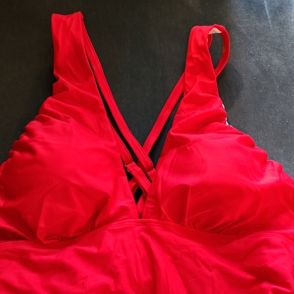 Red One-Piece Swimsuit - Picture 2 of 6